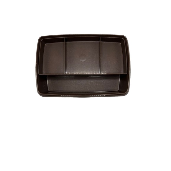 Vintage Tupperware Tuppercraft Divided Dish Lunch Kit Brown - Picture 2 of 5
